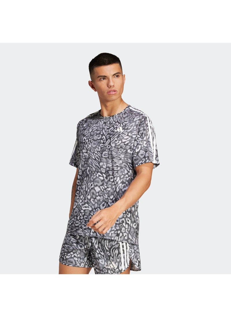 Adidas Own The Run Climacool 3 Stripes T-Shirt - Image 1